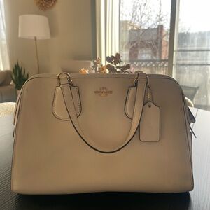 Coach Beige Leather Satchel